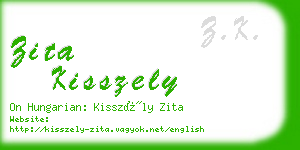 zita kisszely business card